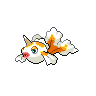 Goldeen — mały pikselowy sprite w wariancie shiny