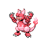 Magmar — mały pikselowy sprite w wariancie shiny
