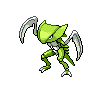 Kabutops — mały pikselowy sprite w wariancie shiny