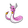 Dragonair — mały pikselowy sprite w wariancie shiny