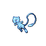 Mew — mały pikselowy sprite w wariancie shiny