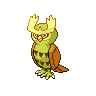 Noctowl — mały pikselowy sprite w wariancie shiny