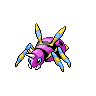 Ariados — mały pikselowy sprite w wariancie shiny