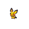 Pichu — mały pikselowy sprite w wariancie shiny