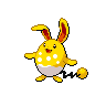Azumarill — mały pikselowy sprite w wariancie shiny