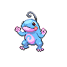 Politoed — mały pikselowy sprite w wariancie shiny