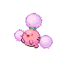 Jumpluff — mały pikselowy sprite w wariancie shiny