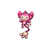 Aipom — mały pikselowy sprite w wariancie shiny