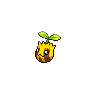 Sunkern — mały pikselowy sprite w wariancie shiny