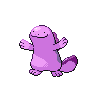 Quagsire — mały pikselowy sprite w wariancie shiny