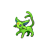 Espeon — mały pikselowy sprite w wariancie shiny
