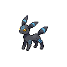 Umbreon — mały pikselowy sprite w wariancie shiny