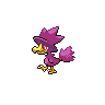 Murkrow — mały pikselowy sprite w wariancie shiny