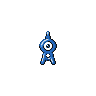 Unown — mały pikselowy sprite w wariancie shiny