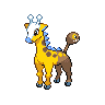 Girafarig — mały pikselowy sprite w wariancie shiny