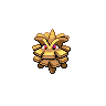 Pineco — mały pikselowy sprite w wariancie shiny
