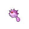 Qwilfish — mały pikselowy sprite w wariancie shiny