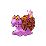 Magcargo — mały pikselowy sprite w wariancie shiny