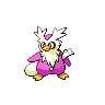 Delibird — mały pikselowy sprite w wariancie shiny