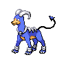 Houndoom — mały pikselowy sprite w wariancie shiny