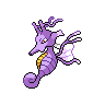 Kingdra — mały pikselowy sprite w wariancie shiny