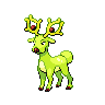 Stantler — mały pikselowy sprite w wariancie shiny