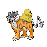 Raikou — mały pikselowy sprite w wariancie shiny