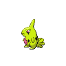 Larvitar — mały pikselowy sprite w wariancie shiny