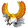 Ho-Oh — mały pikselowy sprite w wariancie shiny