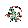 Grovyle — mały pikselowy sprite w wariancie shiny