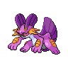 Swampert — mały pikselowy sprite w wariancie shiny