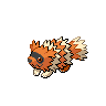 Zigzagoon — mały pikselowy sprite w wariancie shiny