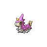 Wurmple — mały pikselowy sprite w wariancie shiny