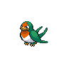 Taillow — mały pikselowy sprite w wariancie shiny