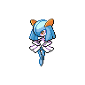 Kirlia — mały pikselowy sprite w wariancie shiny