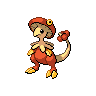 Breloom — mały pikselowy sprite w wariancie shiny