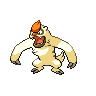 Vigoroth — mały pikselowy sprite w wariancie shiny
