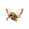 Ninjask — mały pikselowy sprite w wariancie shiny