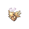 Shedinja — mały pikselowy sprite w wariancie shiny