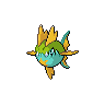 Carvanha — mały pikselowy sprite w wariancie shiny
