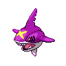 Sharpedo — mały pikselowy sprite w wariancie shiny