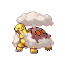 Torkoal — mały pikselowy sprite w wariancie shiny