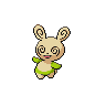 Spinda — mały pikselowy sprite w wariancie shiny
