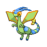 Flygon — mały pikselowy sprite w wariancie shiny
