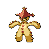 Cacturne — mały pikselowy sprite w wariancie shiny