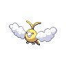 Swablu — mały pikselowy sprite w wariancie shiny