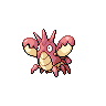 Corphish — mały pikselowy sprite w wariancie shiny