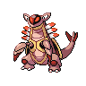 Armaldo — mały pikselowy sprite w wariancie shiny