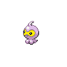 Castform — mały pikselowy sprite w wariancie shiny