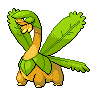 Tropius — mały pikselowy sprite w wariancie shiny
